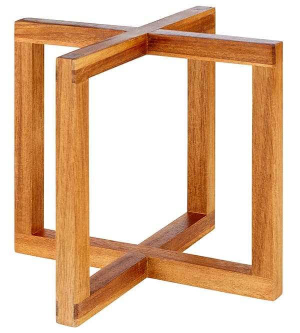 Wood büféállvány 20 x 20 cm, m: 17,5 cm