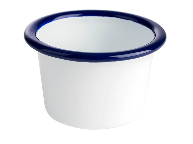 Enamelware tál átm. 7 cm, m: 4,5 cm, 0,08 l