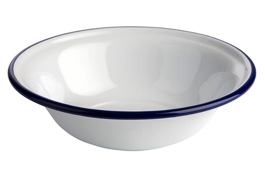 Enamelware tál átm. 16,5 cm, m: 4,5 cm