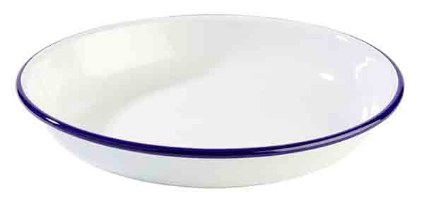 Enamelware mélytányér átm. 24 cm, m: 3,5 cm