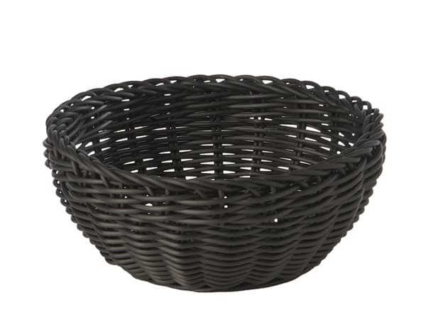 Kosár fekete átm. 20 cm, m: 8 cm