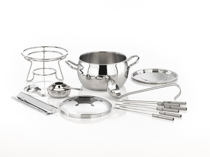 Fondue szett és punch tál átm. 22 cm, m: 23 cm, 2,2 l