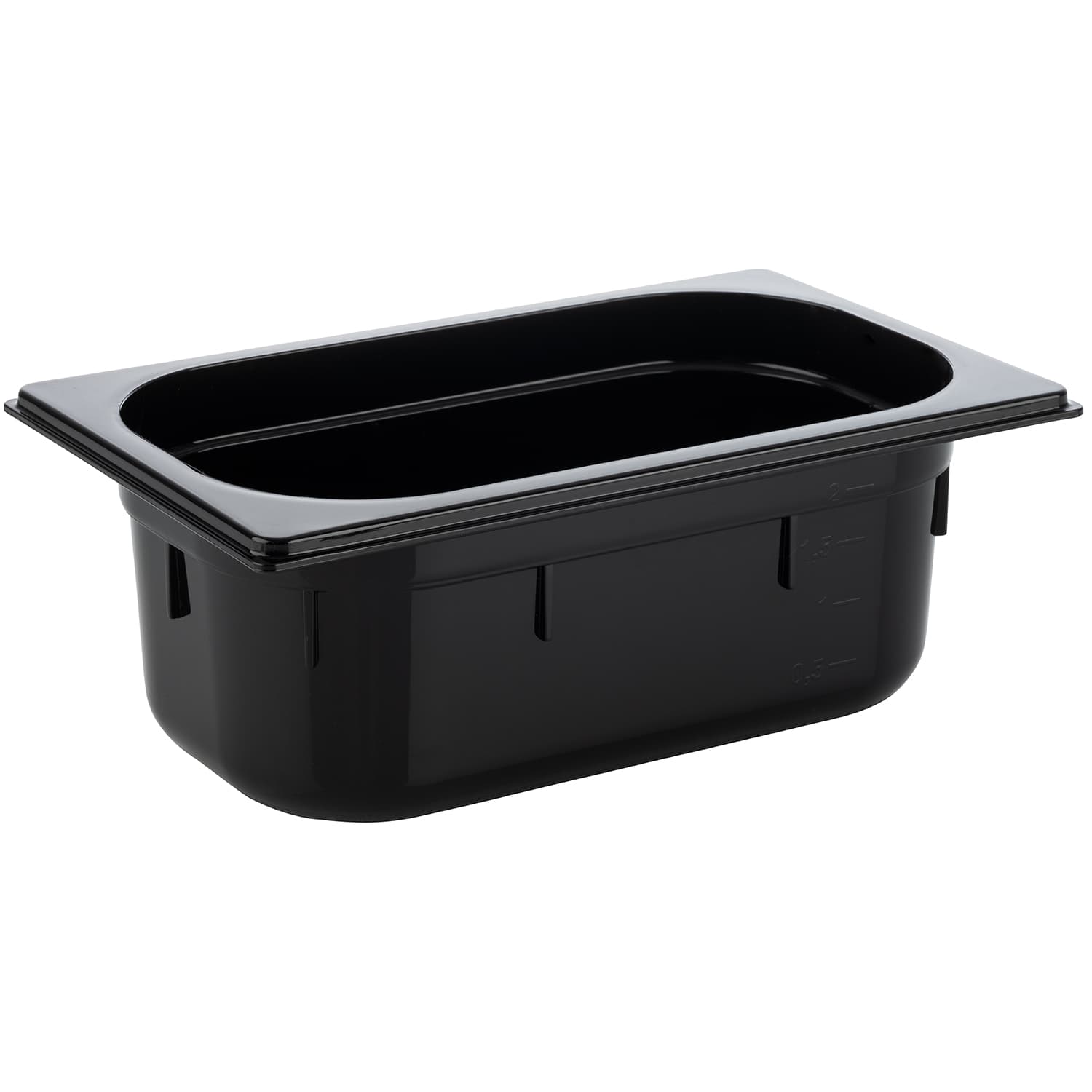 GN 1/4 container fekete 26,5 x 16,2 cm, depth: 100 mm