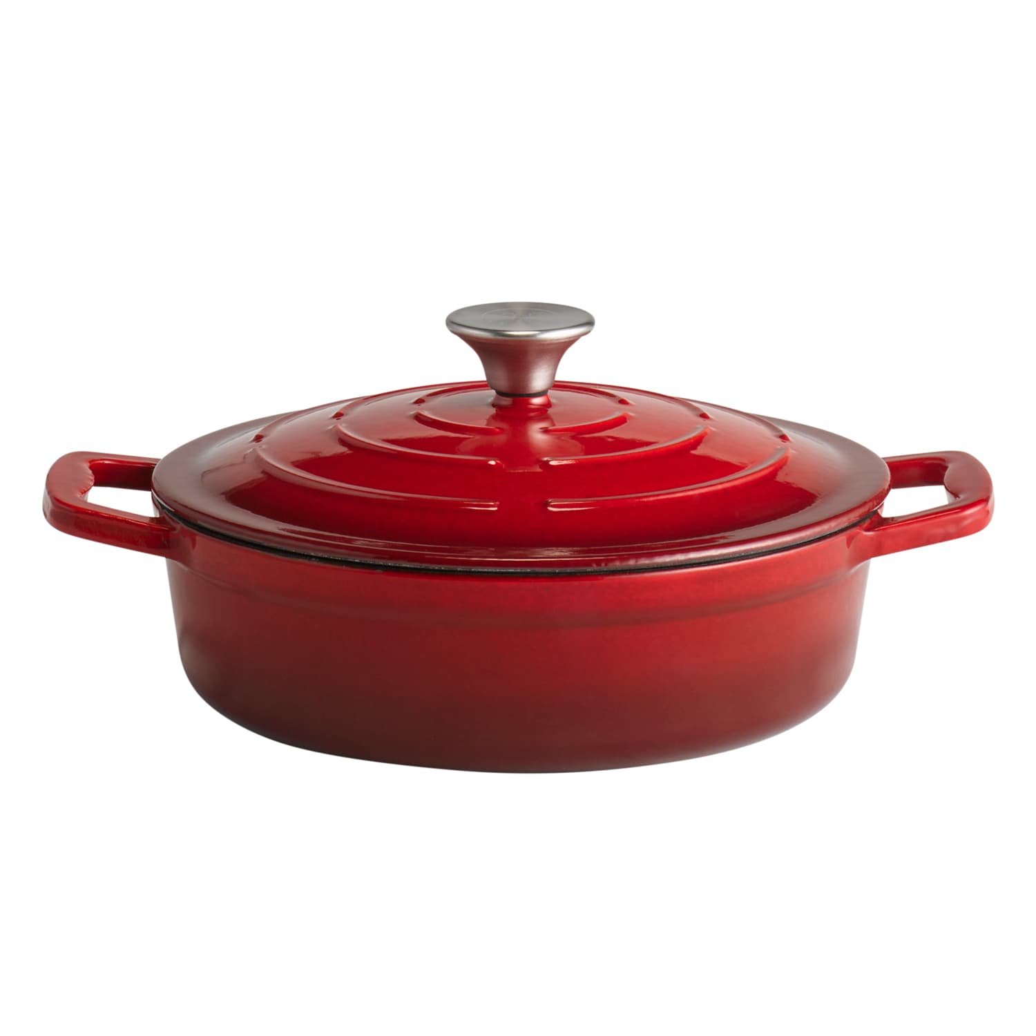 5 Stars roaster fedővel piros átm. 25 cm, m: 7 cm, 2,5 l