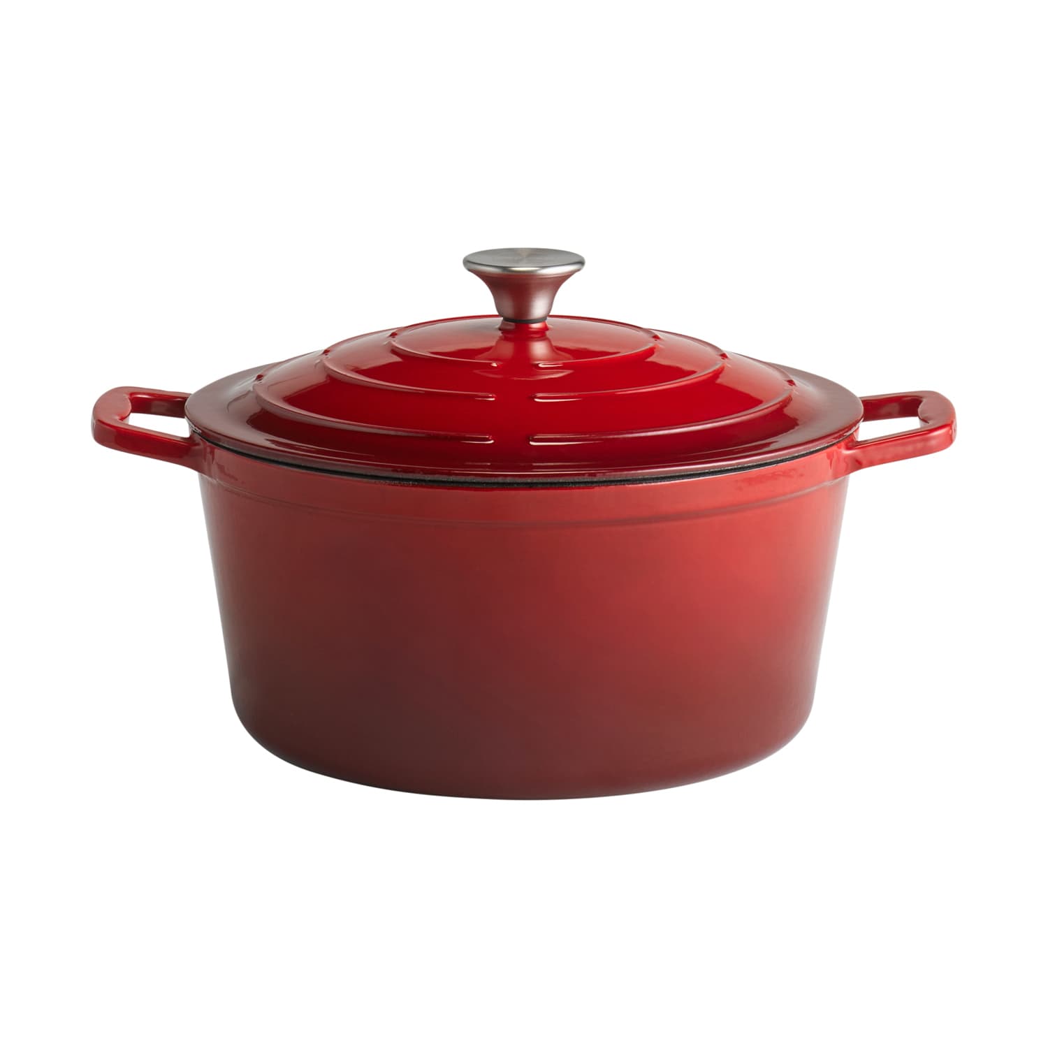 5 Stars cooking kanna fedővel piros átm. 28 cm, m: 13 cm, 6 l