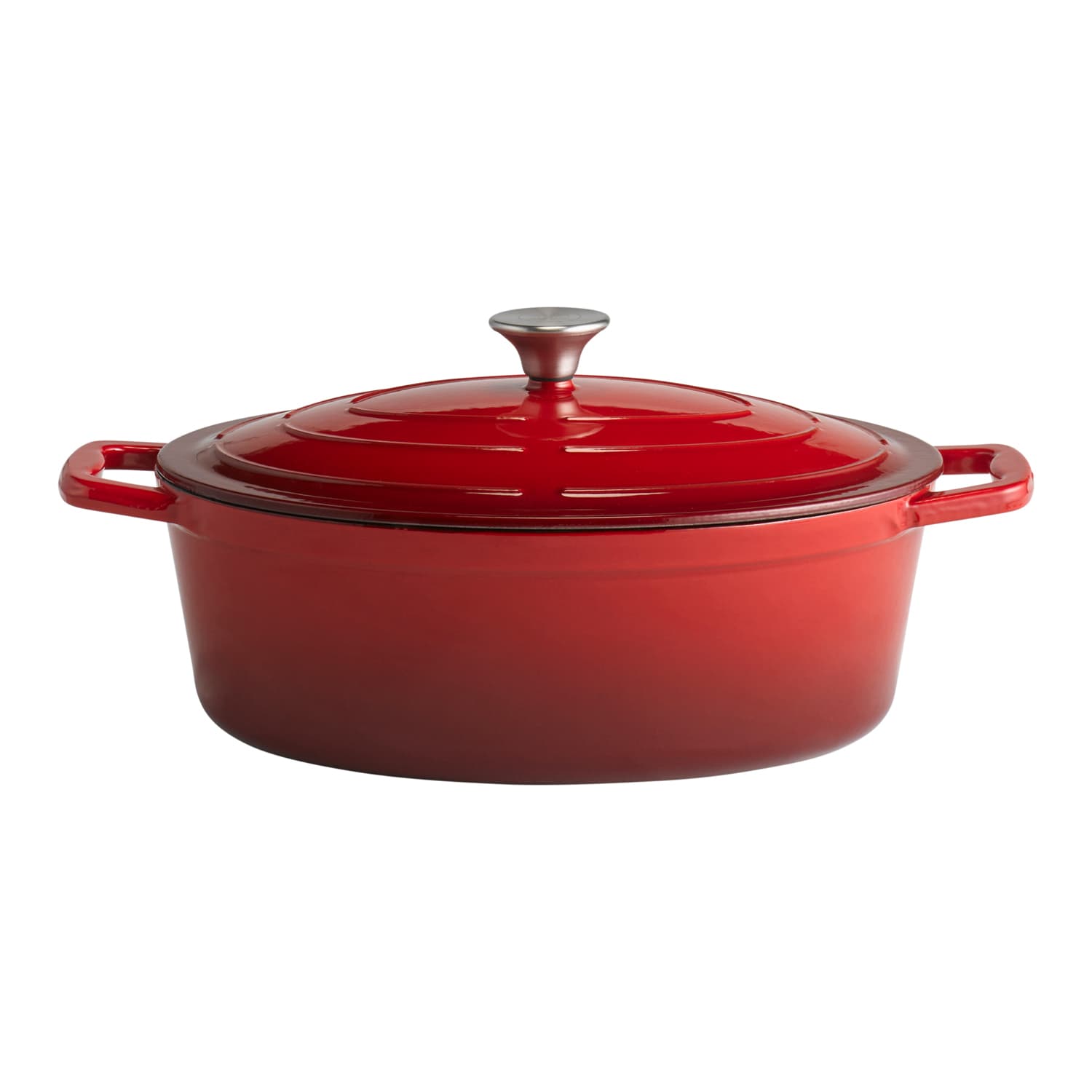 5 Stars roaster fedővel piros 33 x 25 cm, m: 11 cm (oval)