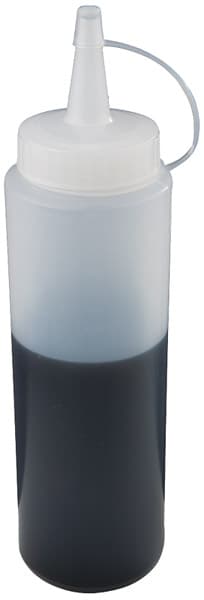 Fehér / clear squeeze üveg átm. 5 cm, height 16 cm