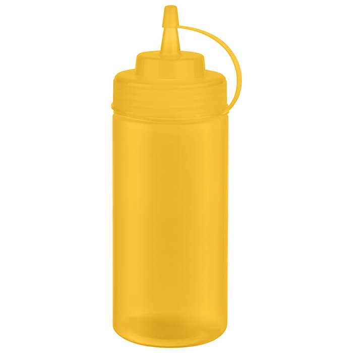 Squeeze üveg, 6 db. sárga átm. 7 cm, m: 20 cm, 490 ml