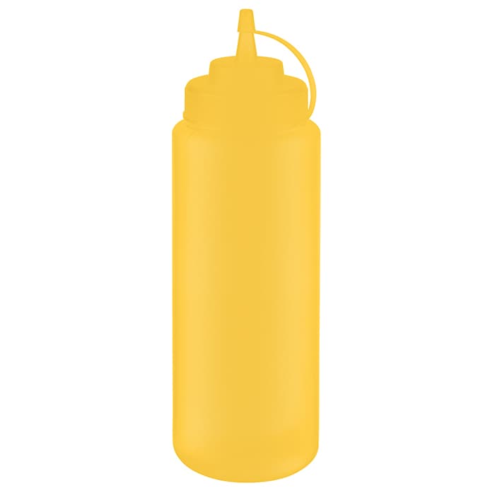 Squeeze üveg sárga átm. 8 cm, m: 26,5 cm, 1.025 ml