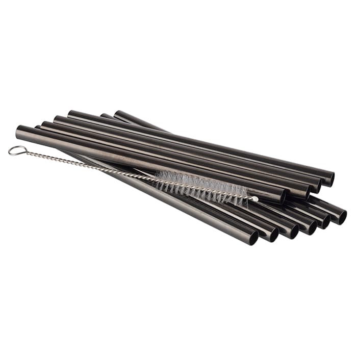 Straws, 11 db szett rozsdamentes acél 93392 átm. 8 mm, length: 15 cm