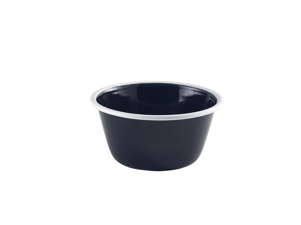 Zománcozott mély sütőtál fekete/fehér 12 cm