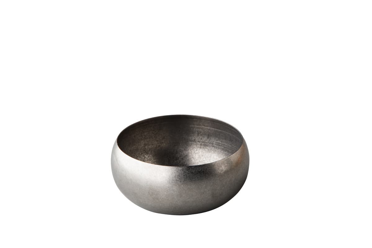 Rozsdamentes. st. tál vintage Ø10cm 35cl