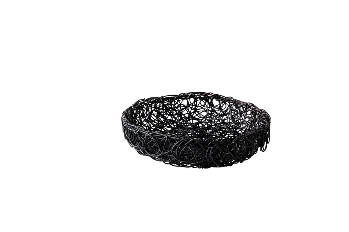 Drót kosár fekete Ø16 x5cm