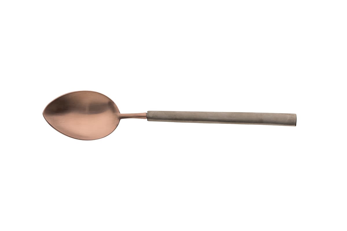 Desszertkanál 18/10 alátét csoki/antracit 17,4 cm