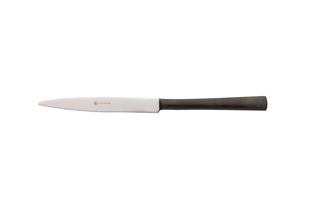 Evőkés 18/10 vintage/alátét fekete 24,1 cm