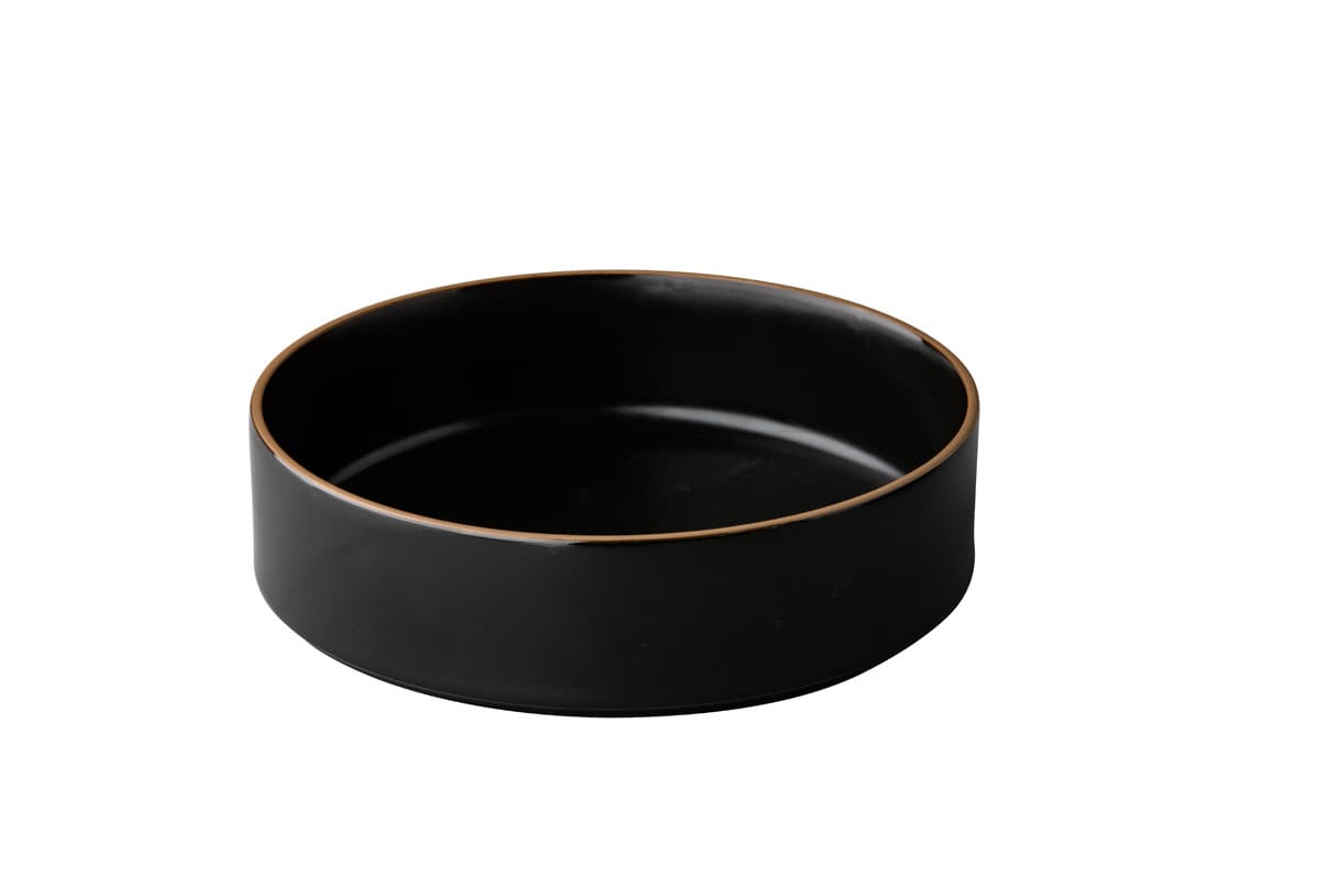 Tányér magas Japan fekete 20cm