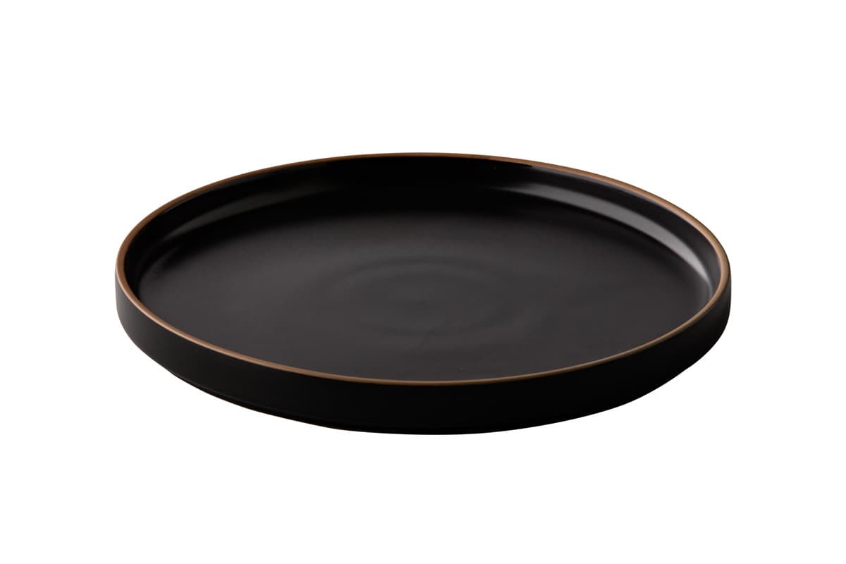Tányér alacsony Japan fekete 23cm