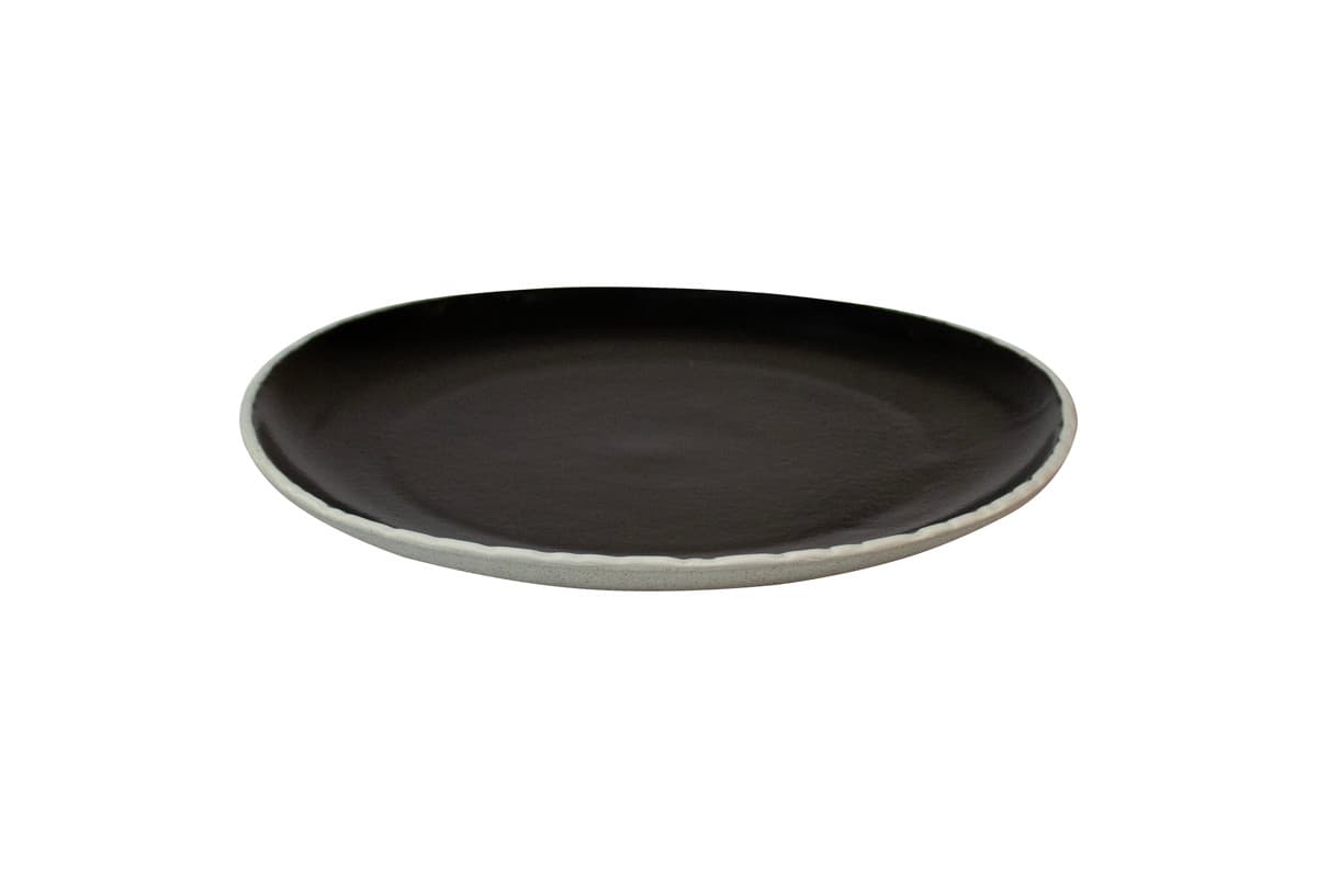 Natura fekete tányér 22 cm