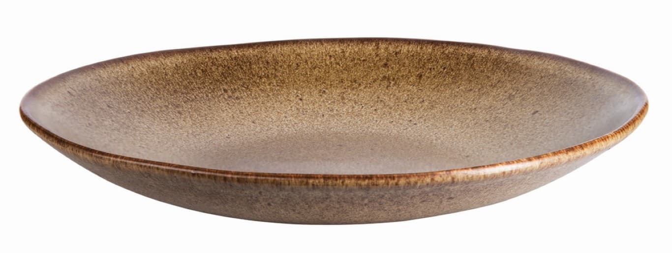 Q Authentic kő barna coupe tál 26,5 cm