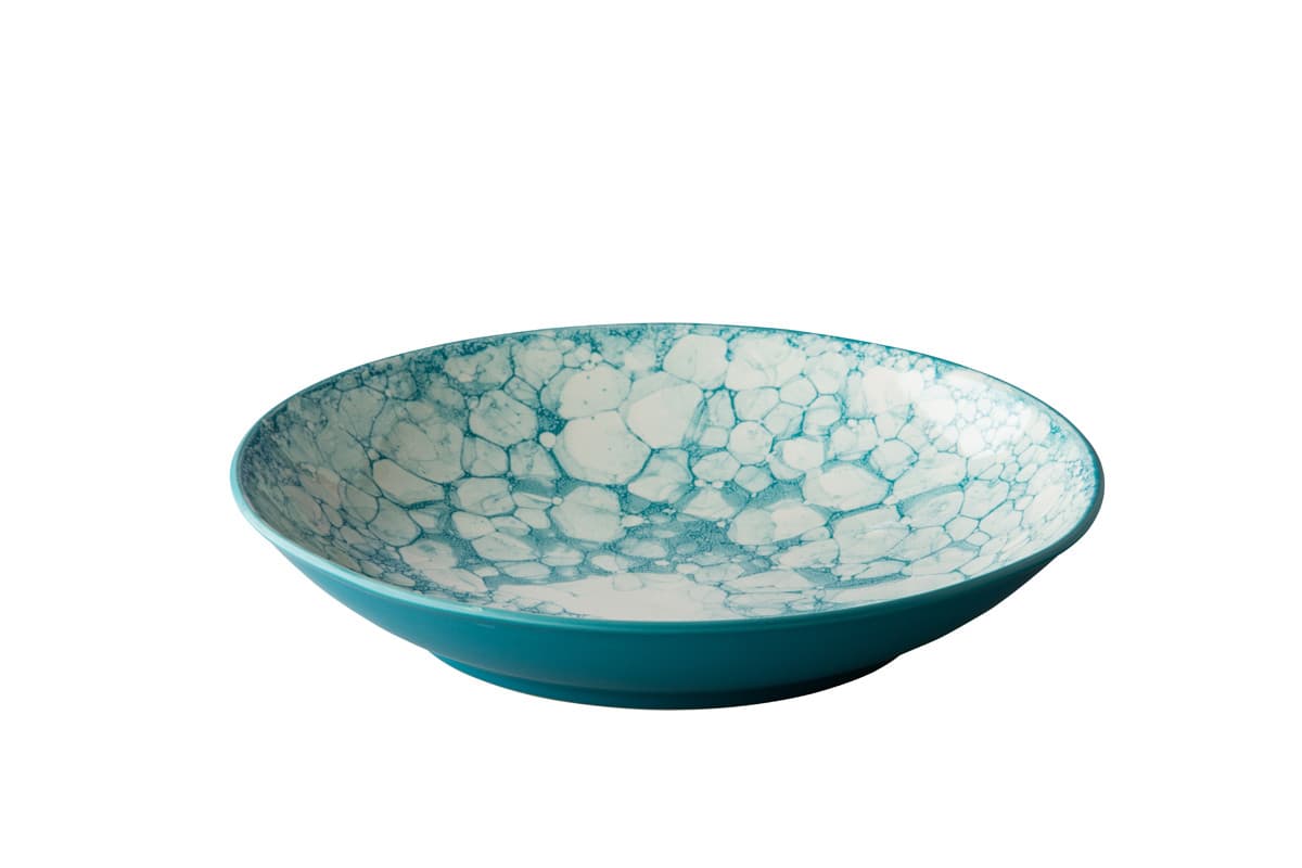 Mélytányér Bubble türkiz 25,5cm