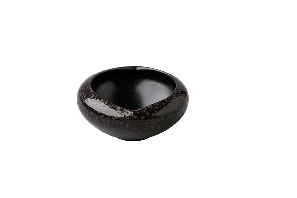 Studio Raw Black Satin Stone mártogatós tálka fekete 6,5 x 2,7 cm