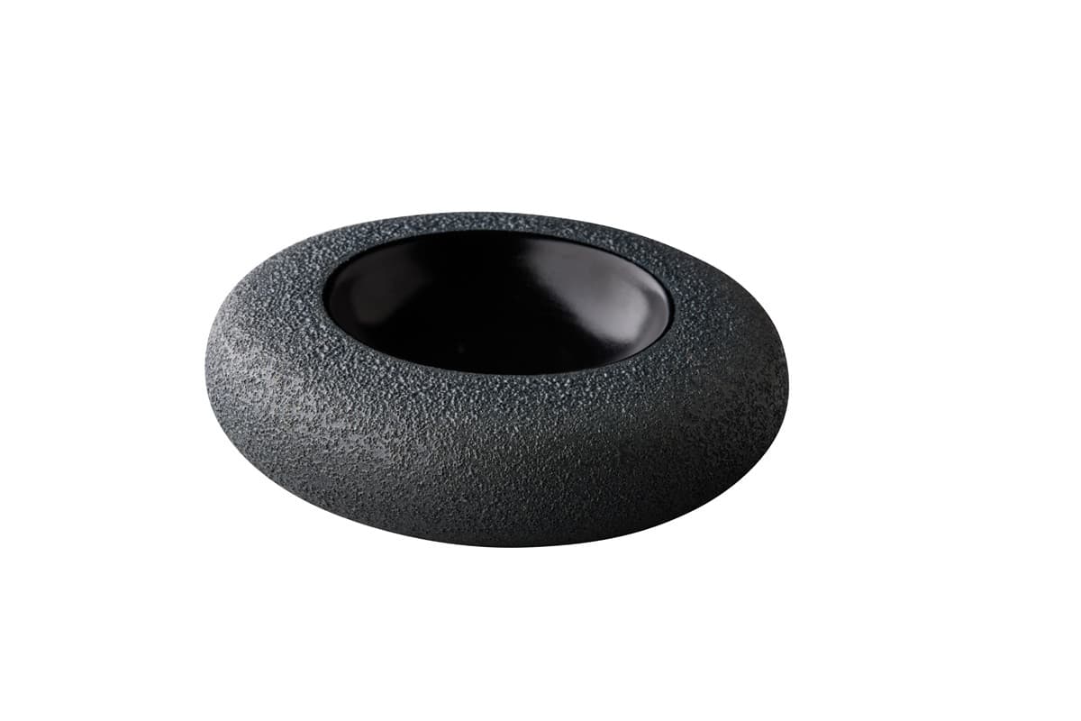 Studio Raw Vulcanic fánk tálaló fekete 17 x 5 cm