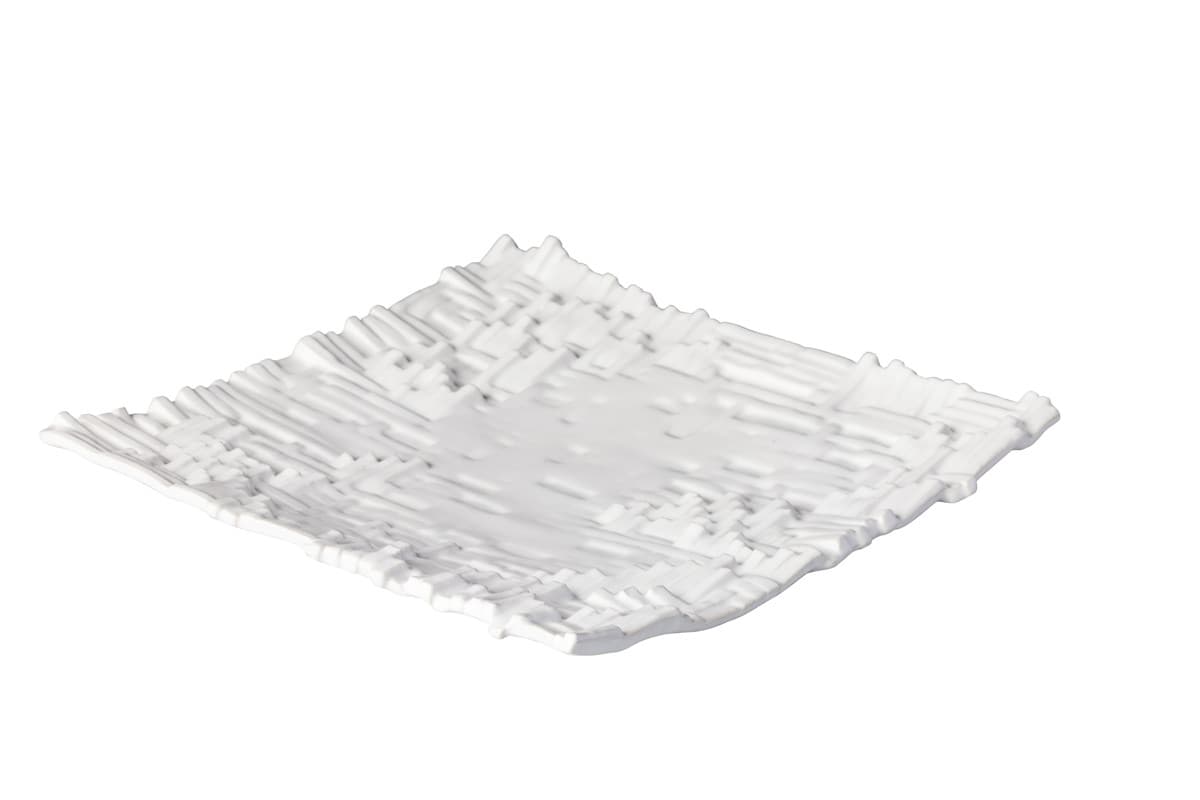 Studio Raw Everest négyzetes tányér fehér 24 cm