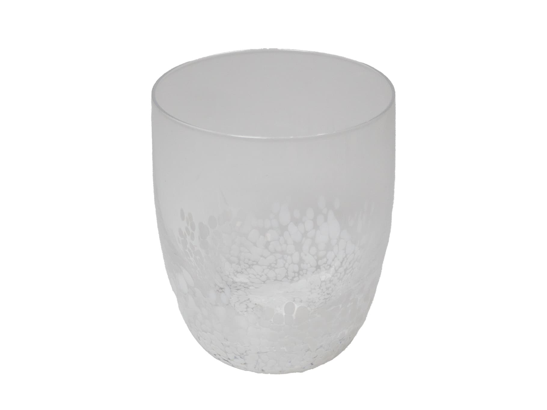 Tumbler ovális átlátszó fehér stains