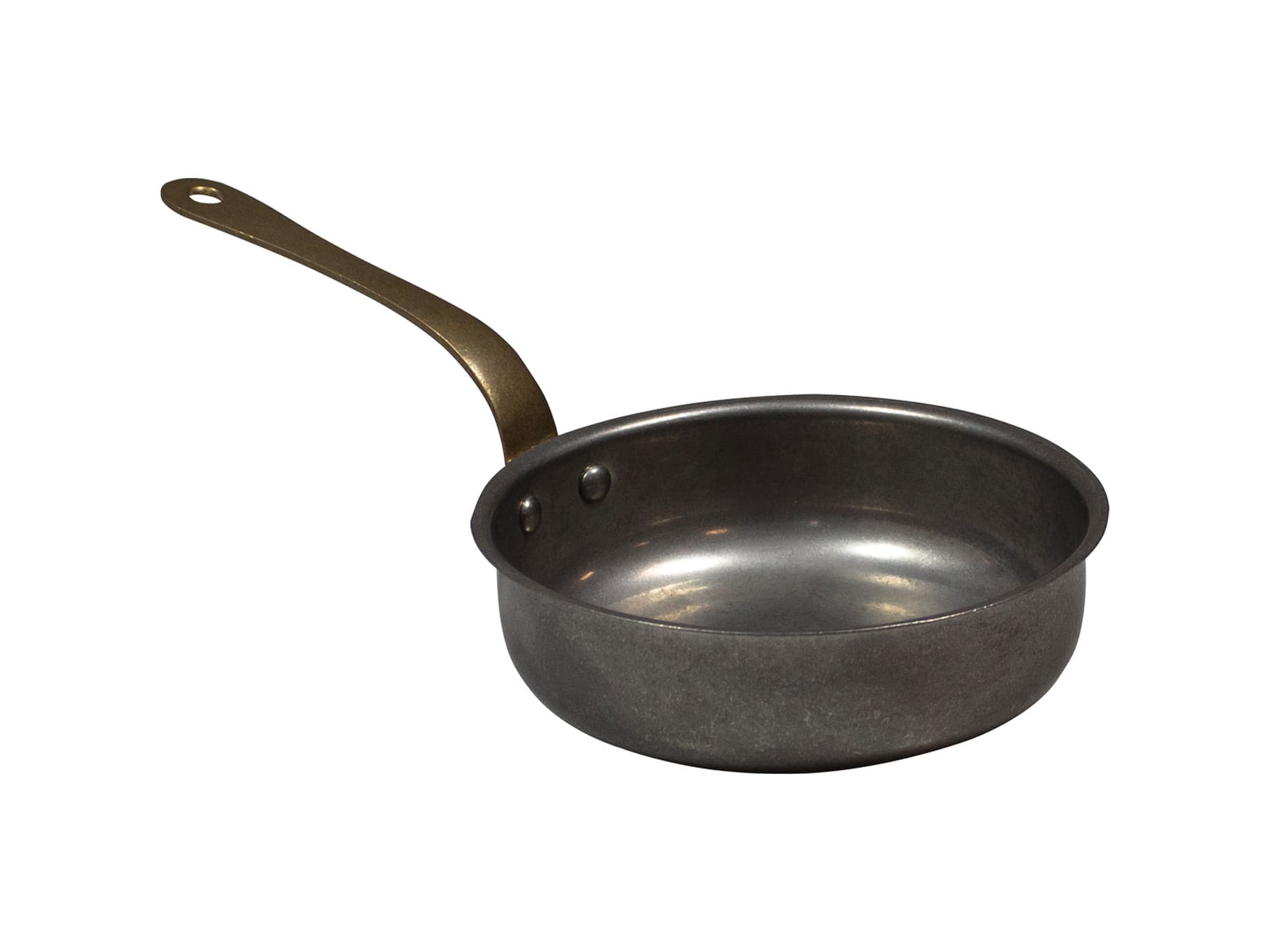 Vintage rozsdamentes acél mini Fry serpenyő, 25 x 13,5 x 3,75 cm