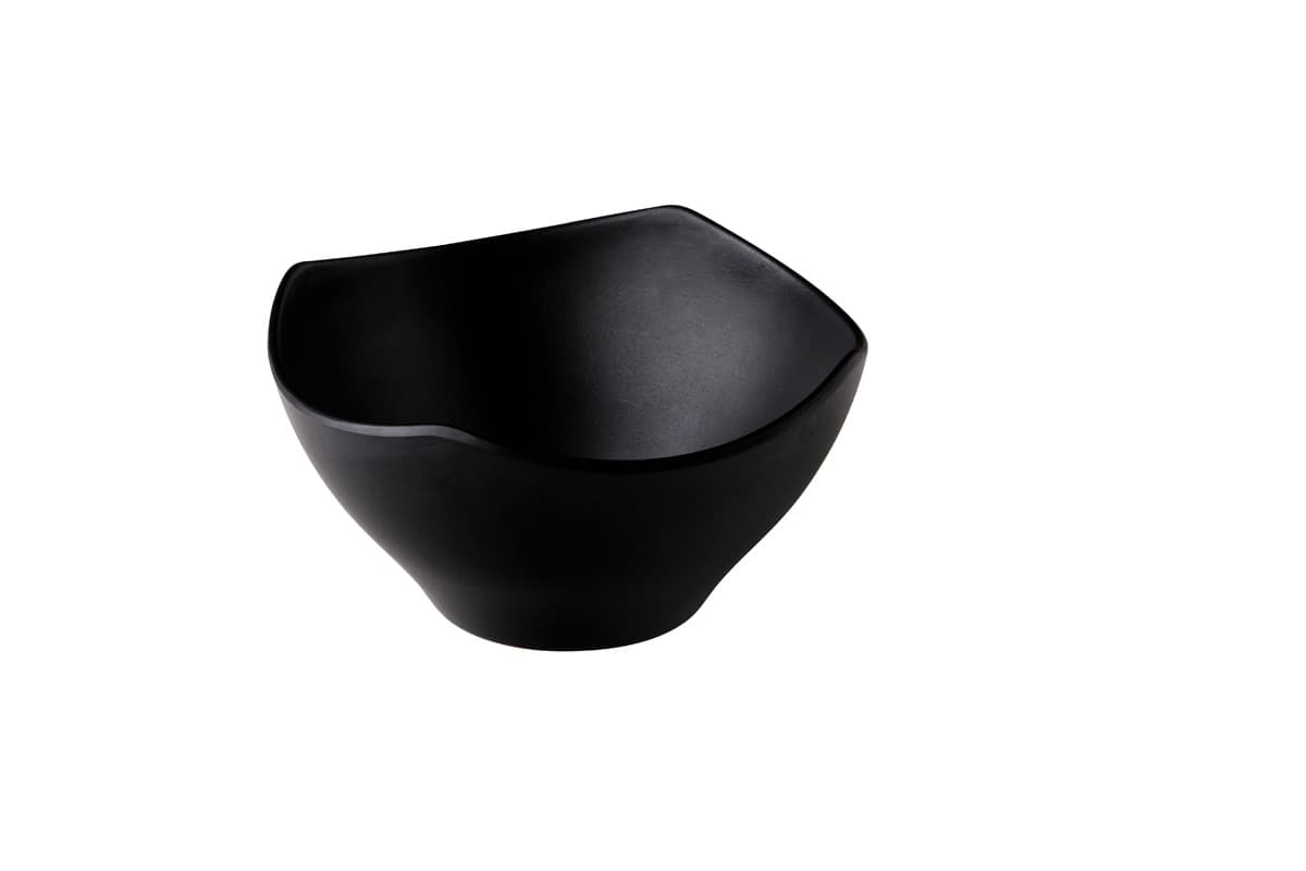 Zen négyzetes tál, fekete, 21 cm