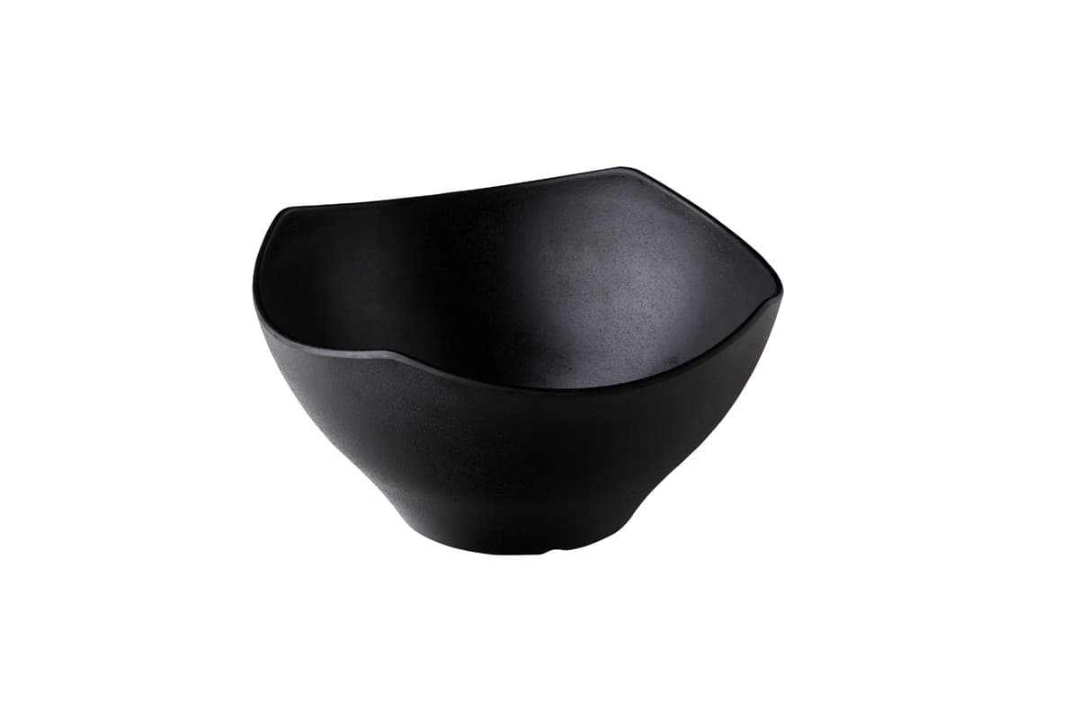 Zen négyzetes tál, fekete, 28 cm