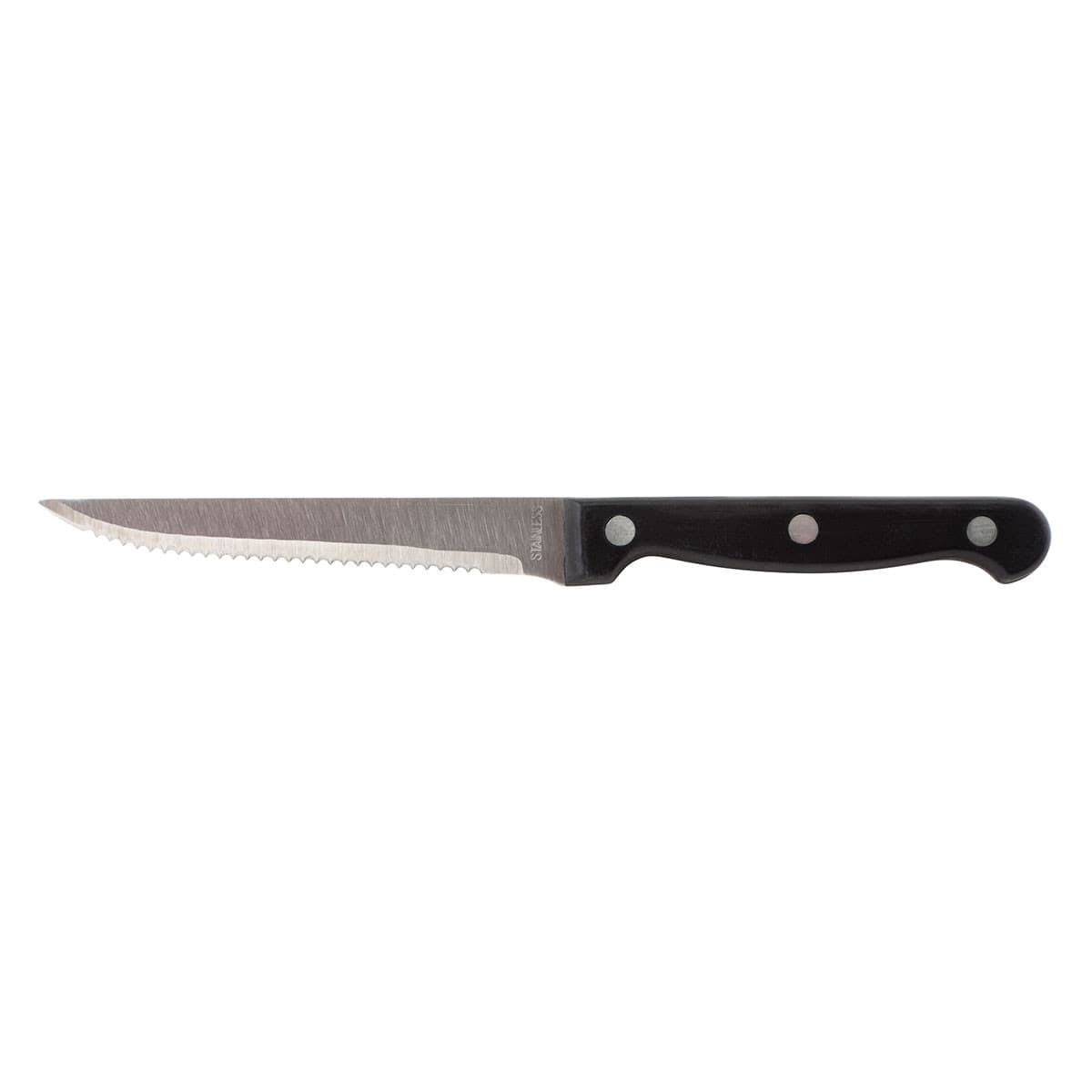 Steakkés fekete nyéllel, 22 cm