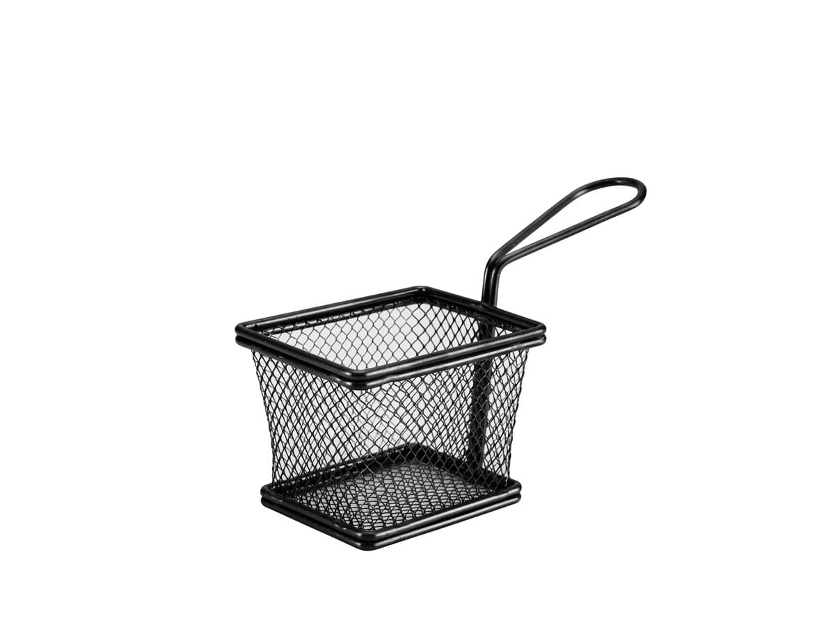 Vas mesh net szögletes, fekete, 10 x 8 x 7,5 cm