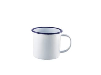 Zománcozott bögre kék perem 360 ml