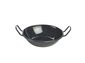 Fekete zománcozott tálka 16 cm