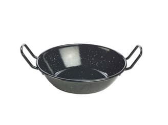 Fekete zománcozott tálka 18 cm