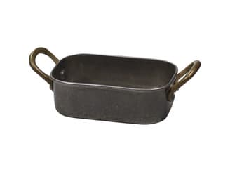 Vintage st/st téglalap tálka 12,5 x 8,5 x 3,75 cm