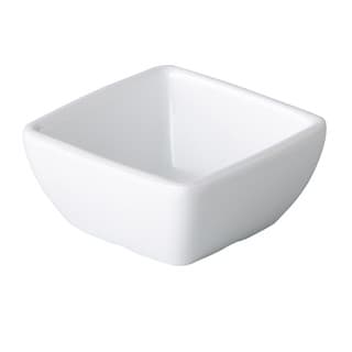 Íves négyzetes tál fehér 6,3 x 6,3 x 3 cm