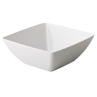 Íves négyzetes tál fehér 19 x 19 x 10 cm