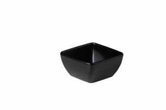 Íves négyzetes tál fekete 8,9 x 8,9 x 4,5 cm