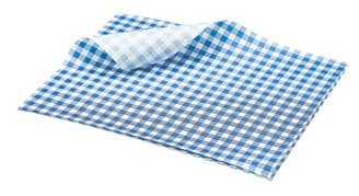Zsírálló papír kék gingham 25 x 20 cm 1000db