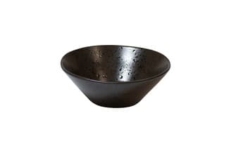 Q Authentic fekete Speckle kő tál 16,5 cm
