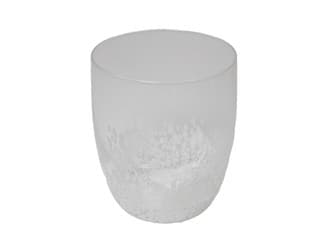 Tumbler ovális átlátszó fehér stains