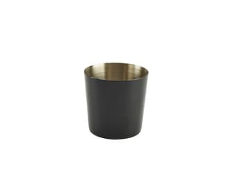 Rozsdamentes acél tálaló csésze fekete plain 8,5 cm
