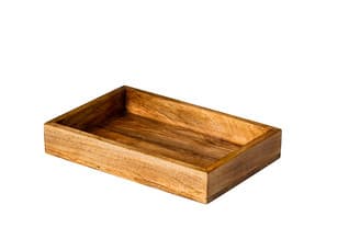 Téglalap tálaló tányér mangófa 30x20x5 cm