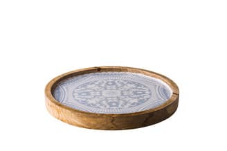 Tányér Marrakech mangófa kék 25 cm