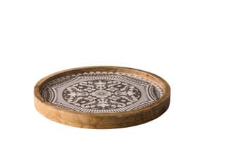 Tányér Marrakech mangófa szürke 25 cm