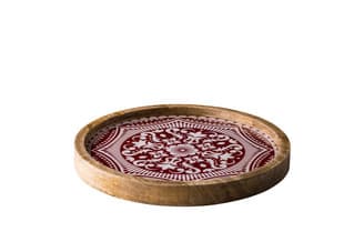 Tányér Marrakech mangófa piros 25 cm