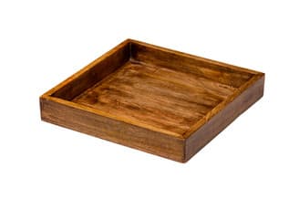 Téglalap tálaló platemangowood 30x30x5 cm