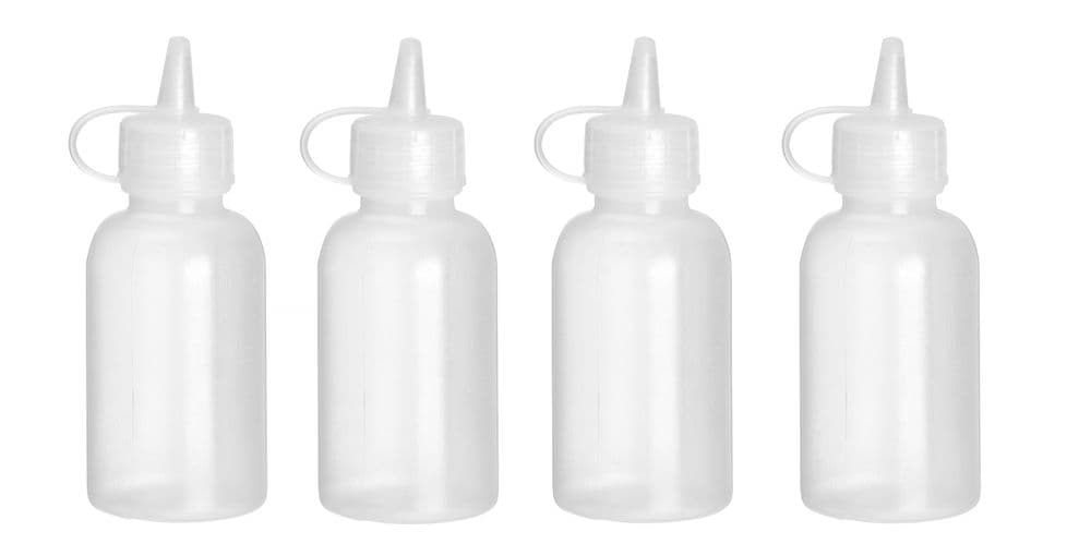 Mini szószadagoló – 4 db-os készlet - 0,05L - Átlátszó - ⌀35x(H)100mm